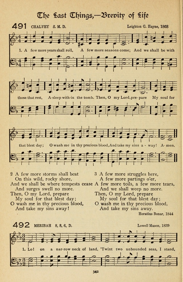 The Sanctuary Hymnal, published by Order of the General Conference of the United Brethren in Christ page 343