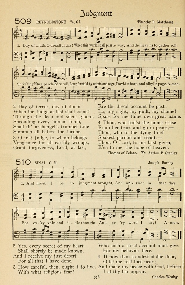 The Sanctuary Hymnal, published by Order of the General Conference of the United Brethren in Christ page 357