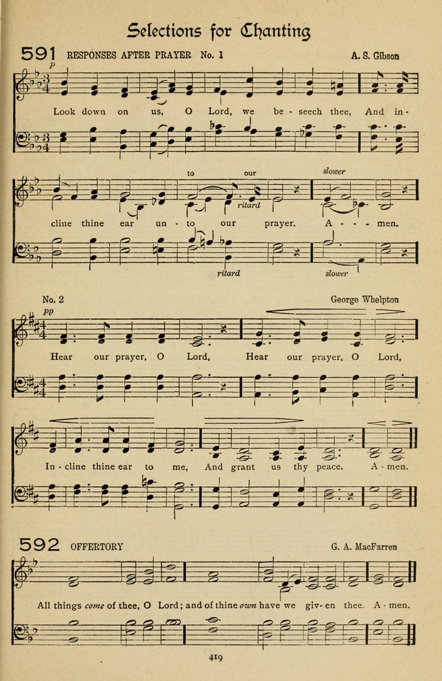 The Sanctuary Hymnal, published by Order of the General Conference of the United Brethren in Christ page 420