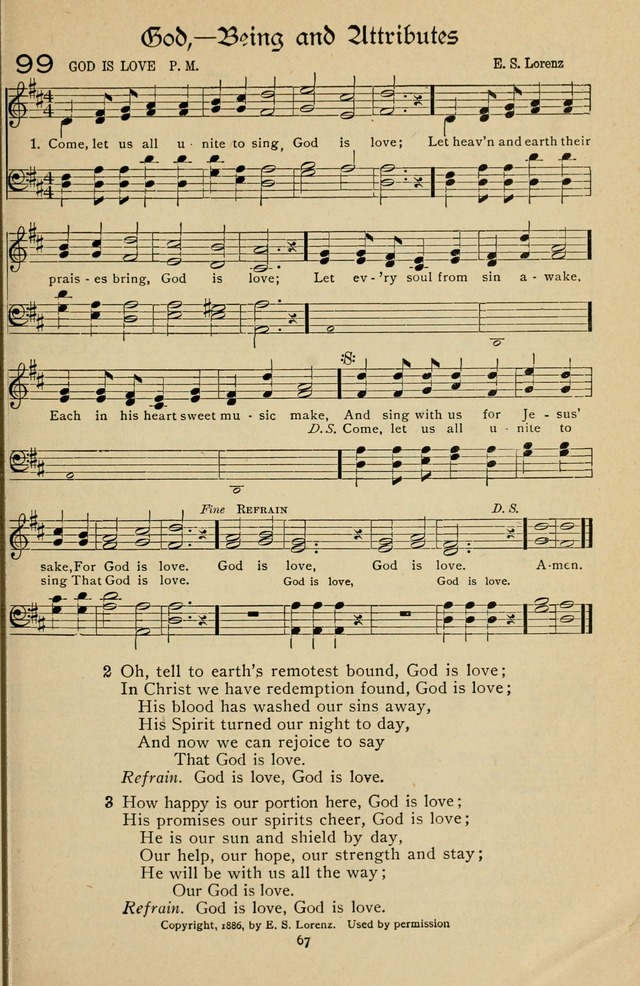 The Sanctuary Hymnal, published by Order of the General Conference of the United Brethren in Christ page 68