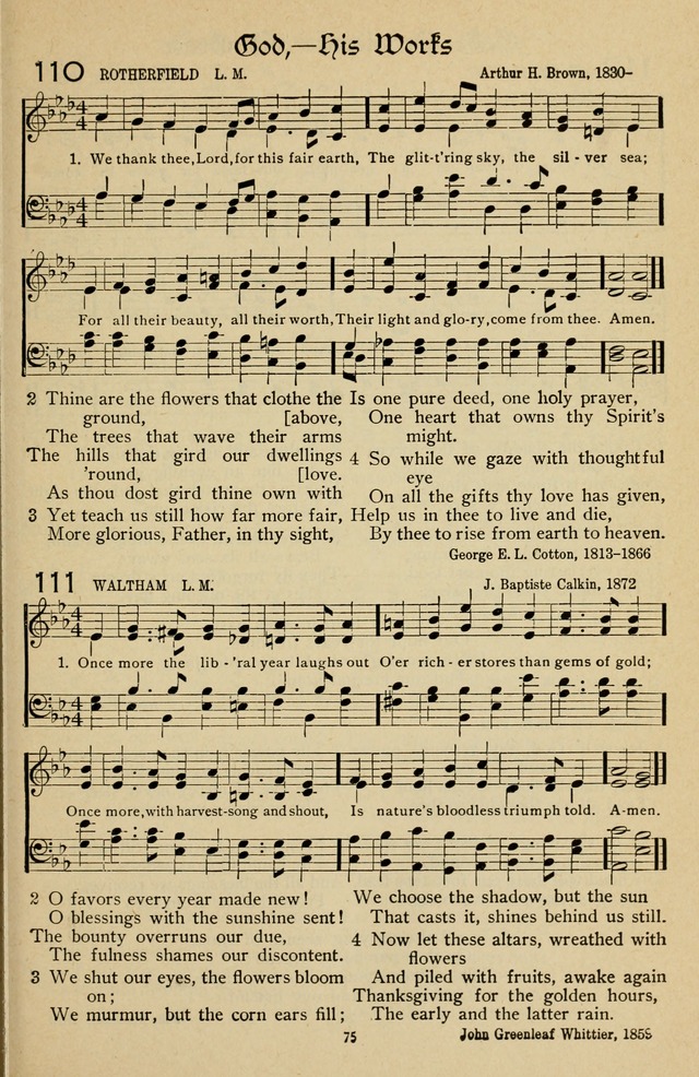 The Sanctuary Hymnal, published by Order of the General Conference of the United Brethren in Christ page 76