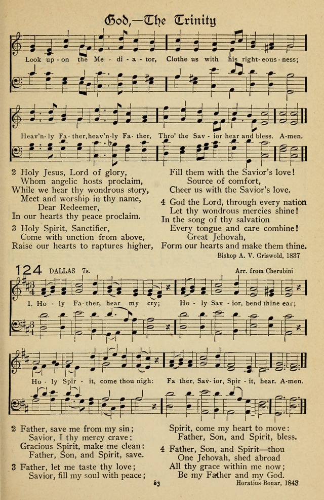 The Sanctuary Hymnal, published by Order of the General Conference of the United Brethren in Christ page 84