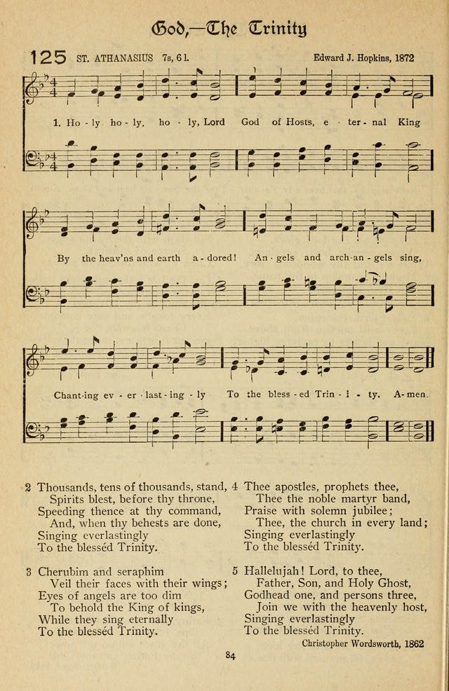 The Sanctuary Hymnal, published by Order of the General Conference of the United Brethren in Christ page 85