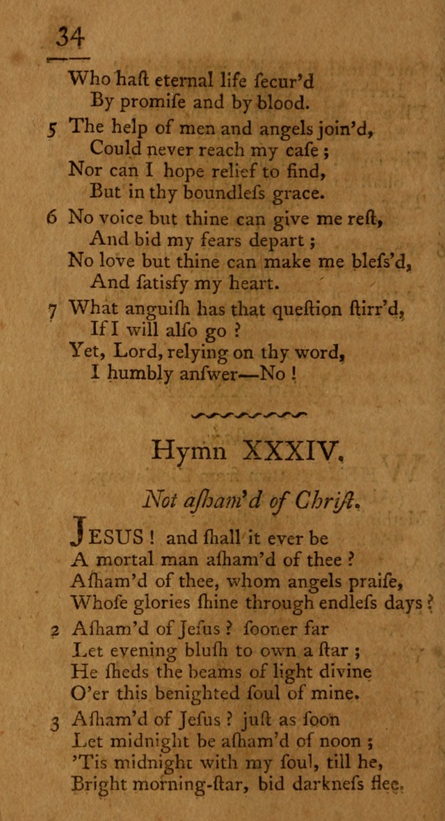 Society hymns, original and selected on evangelical and experimental subjects page 37