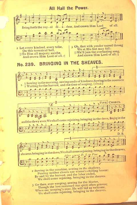 Sing His Praise: for the church, Sunday school and all religious assemblies page 239