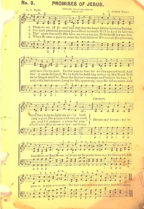 Sing His Praise: for the church, Sunday school and all religious assemblies page 3