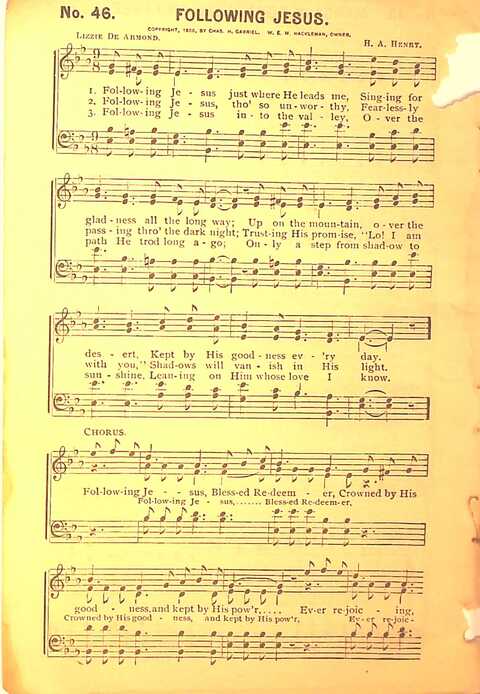 Sing His Praise: for the church, Sunday school and all religious assemblies page 46