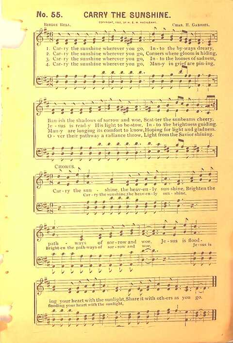 Sing His Praise: for the church, Sunday school and all religious assemblies page 55