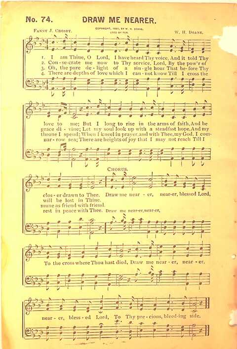 Sing His Praise: for the church, Sunday school and all religious assemblies page 74