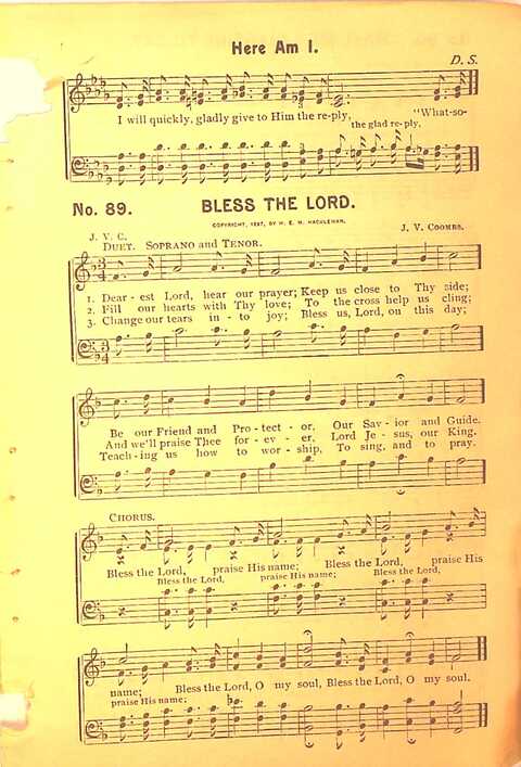 Sing His Praise: for the church, Sunday school and all religious assemblies page 89