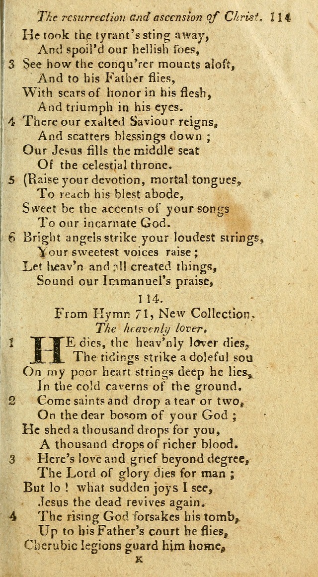 A Selection of Hymns & Psalms: from the most approved authors: principally from Watts & Rippon: together with originals page 117