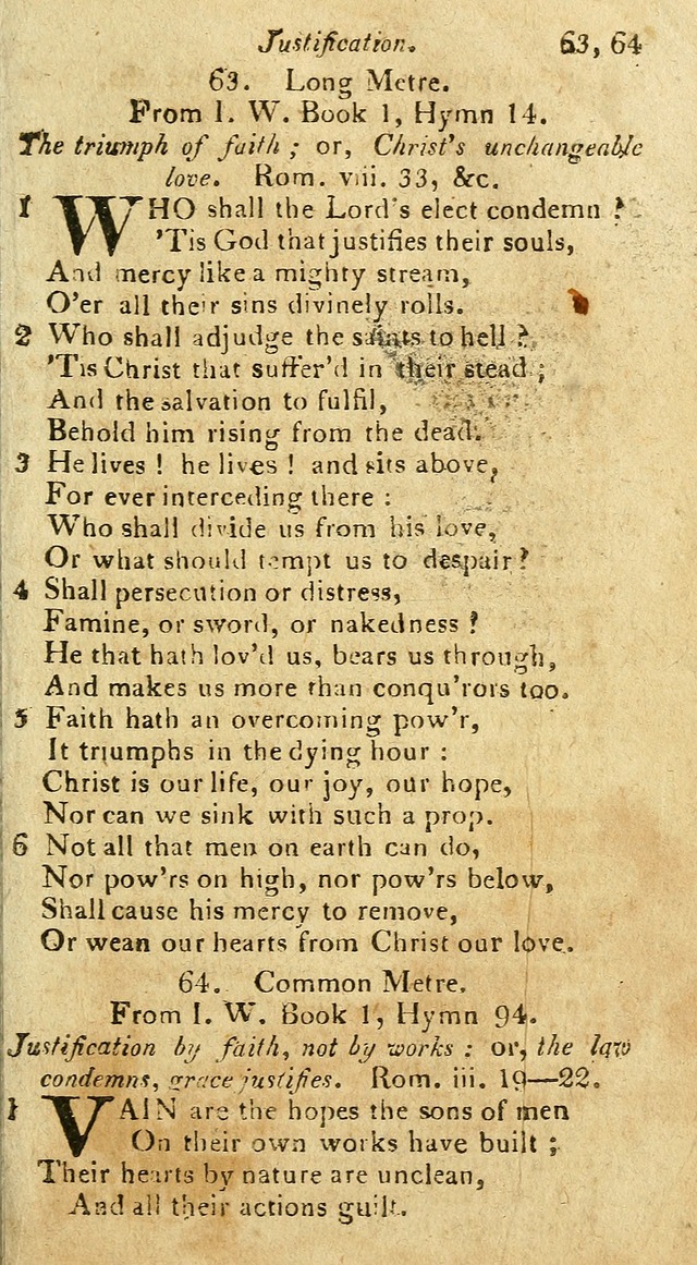 A Selection of Hymns & Psalms: from the most approved authors: principally from Watts & Rippon: together with originals page 75