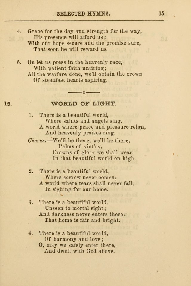 A Selection of Hymns: printed only for the use of the sabbath school of the Tenth Presbyterian Church, of Philadelphia page 22