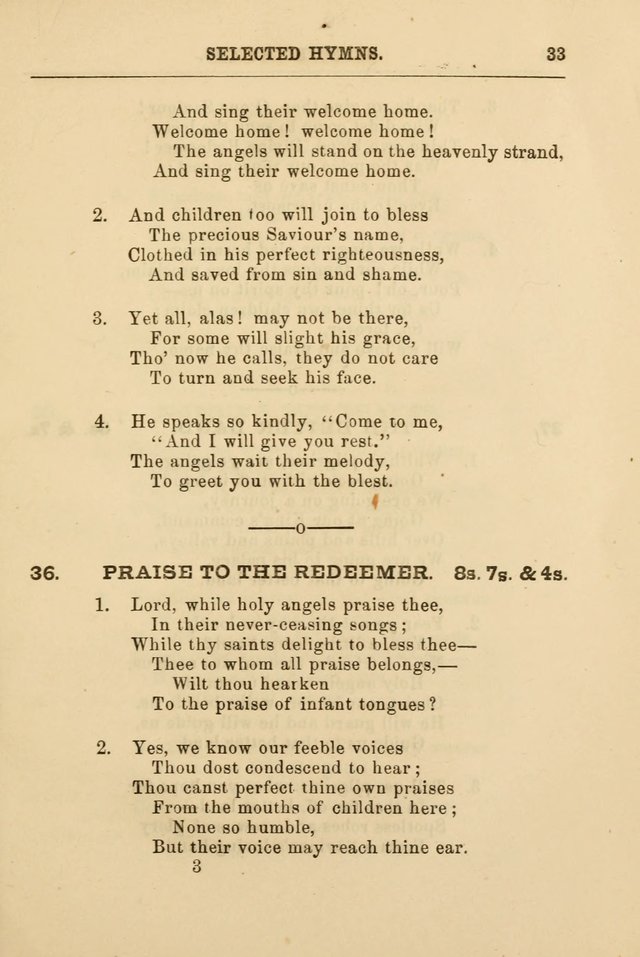 A Selection of Hymns: printed only for the use of the sabbath school of the Tenth Presbyterian Church, of Philadelphia page 40