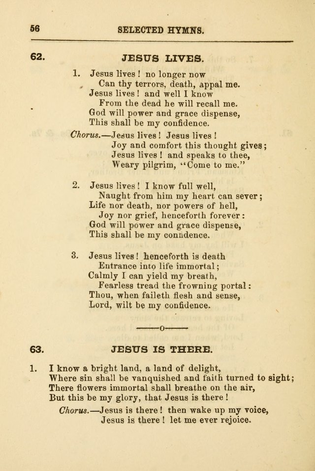 A Selection of Hymns: printed only for the use of the sabbath school of the Tenth Presbyterian Church, of Philadelphia page 63