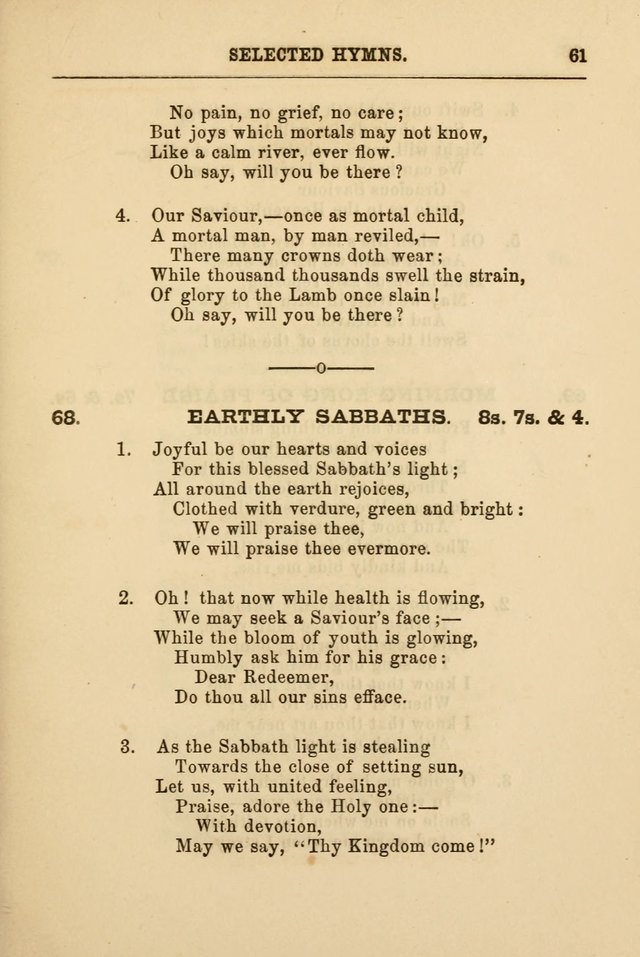 A Selection of Hymns: printed only for the use of the sabbath school of the Tenth Presbyterian Church, of Philadelphia page 68