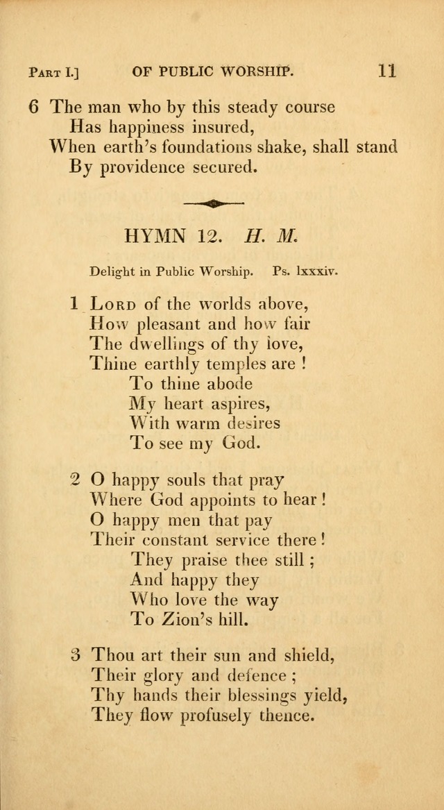 A Selection of Hymns and Psalms: for social and private worship (3rd ed. corr.) page 11