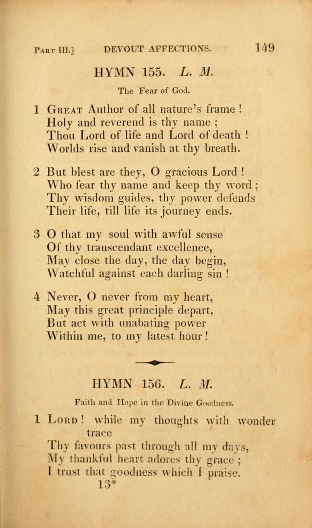 A Selection of Hymns and Psalms: for social and private worship (3rd ed. corr.) page 149