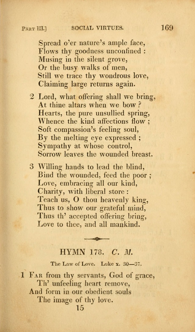 A Selection of Hymns and Psalms: for social and private worship (3rd ed. corr.) page 169