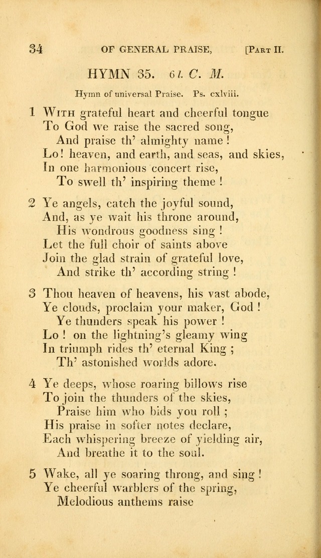A Selection of Hymns and Psalms: for social and private worship (3rd ed. corr.) page 34