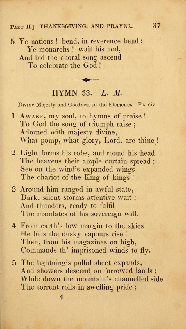 A Selection of Hymns and Psalms: for social and private worship (3rd ed. corr.) page 37