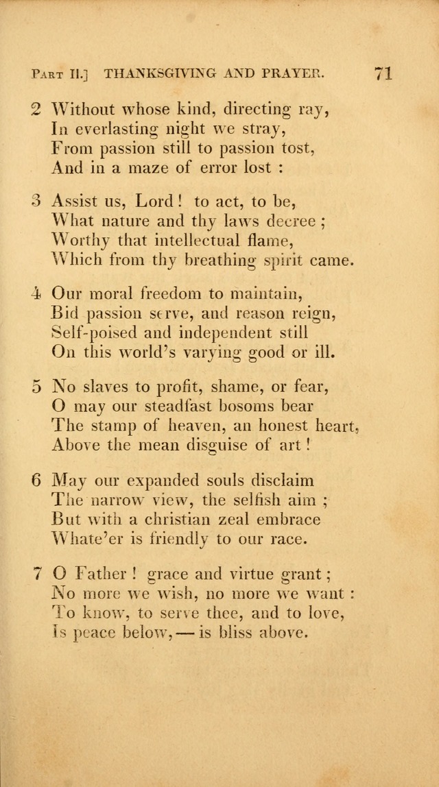 A Selection of Hymns and Psalms: for social and private worship (3rd ed. corr.) page 71