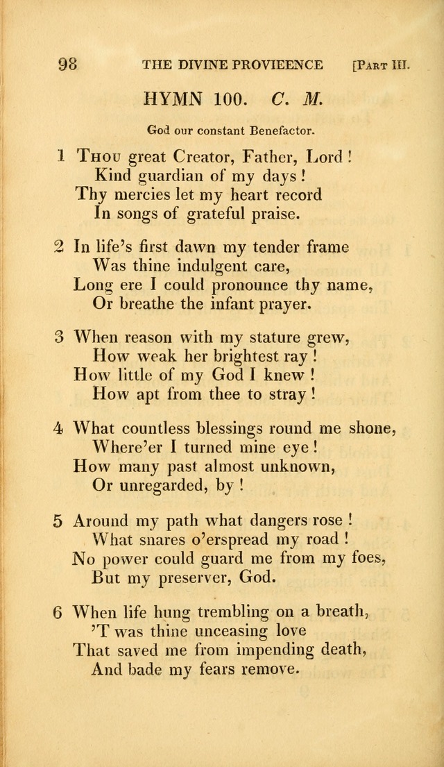 A Selection of Hymns and Psalms: for social and private worship (3rd ed. corr.) page 98