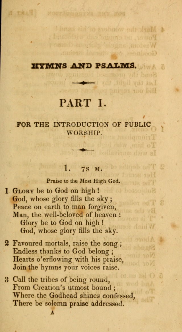 A Selection of Hymns and Psalms, for Social and Private Worship. (11th ed.) page 2