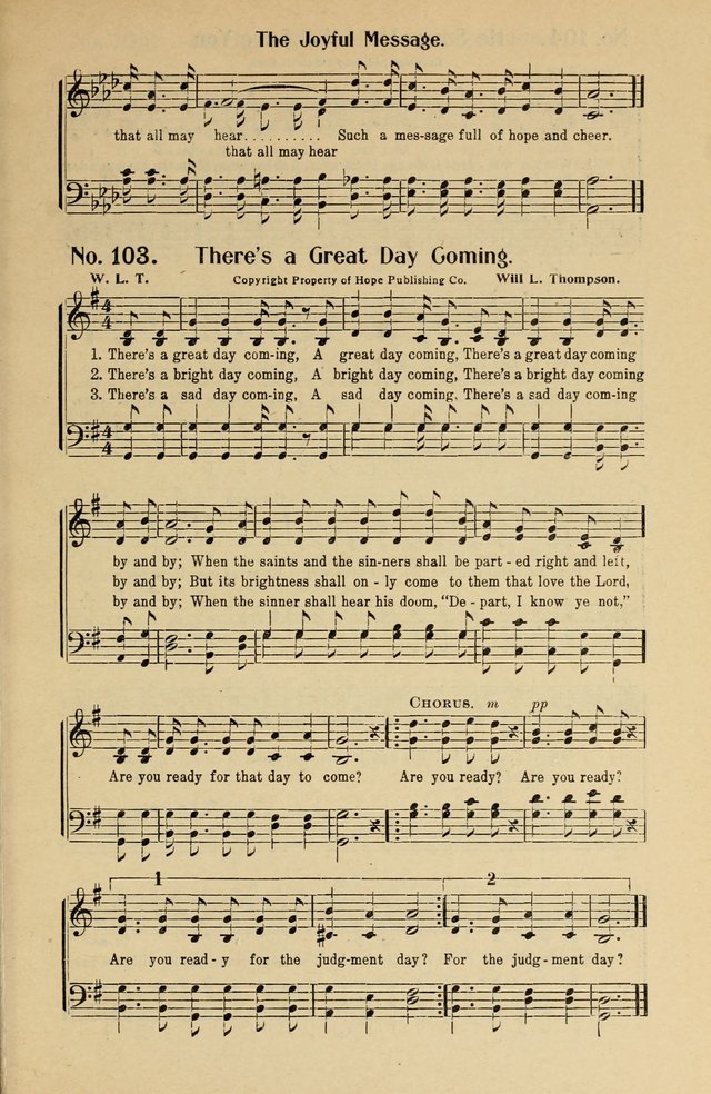 Songs of Help: for the Sunday school, evangelistic and church services page 103