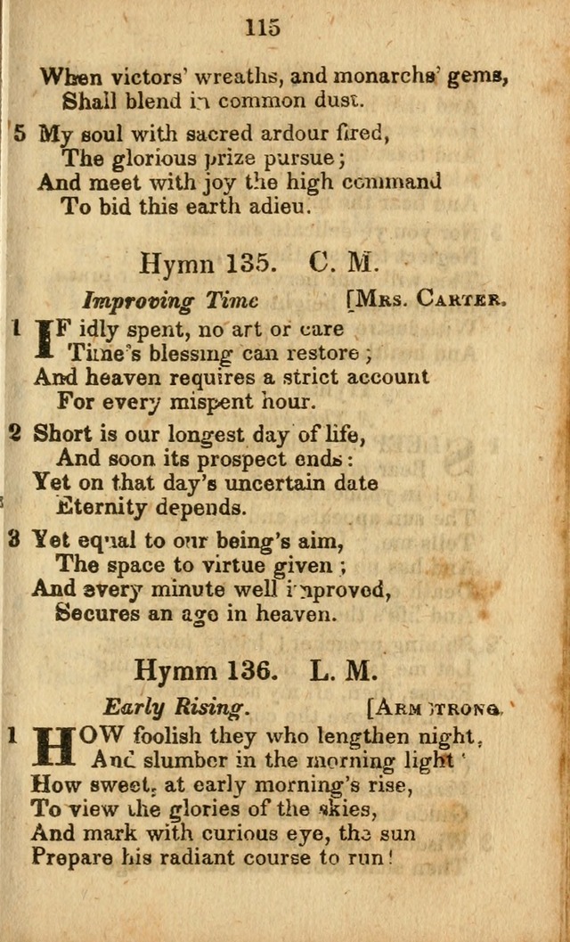 Selection of Hymns for the Sunday School Union of the Methodist Episcopal Church page 115