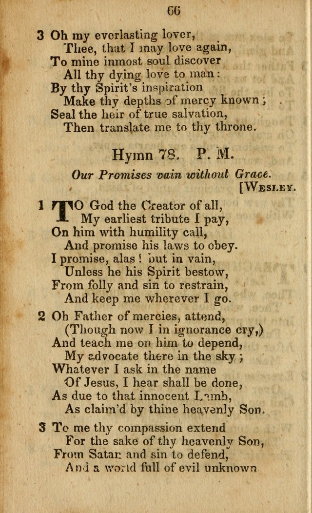 Selection of Hymns for the Sunday School Union of the Methodist Episcopal Church page 66
