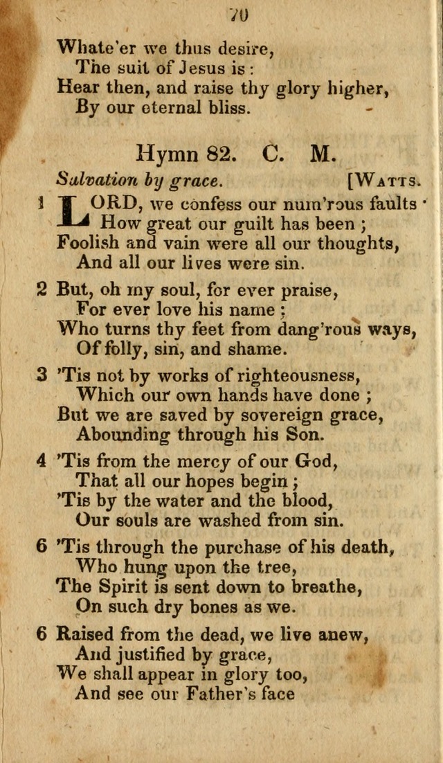 Selection of Hymns for the Sunday School Union of the Methodist Episcopal Church page 70