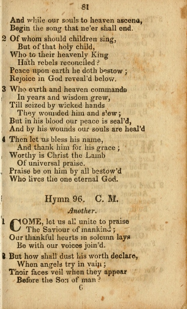 Selection of Hymns for the Sunday School Union of the Methodist Episcopal Church page 81