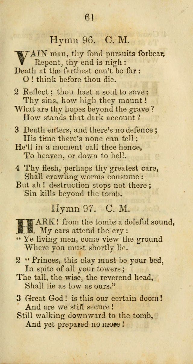 Selection of Hymns for the Sunday School Union of the Methodist Episcopal Church page 61
