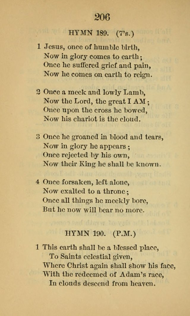 Sacred Hymns and Spiritual Songs, for the Church of Jesus Christ of Latter-Day Saints. (14th ed.) page 209