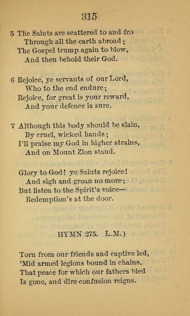 Sacred Hymns and Spiritual Songs, for the Church of Jesus Christ of Latter-Day Saints. (14th ed.) page 318