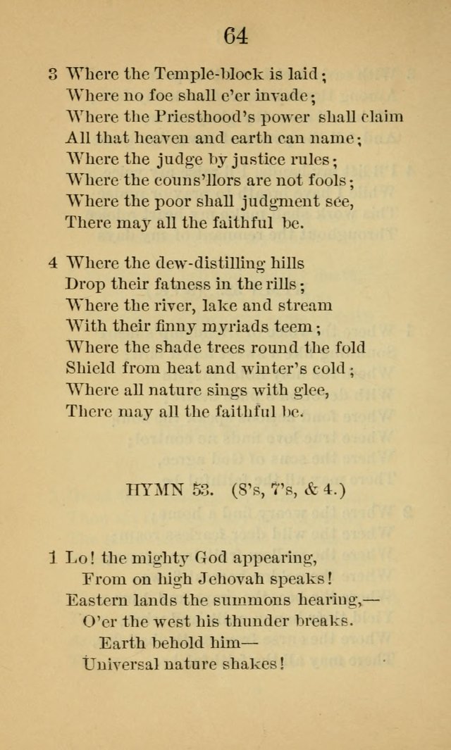 Sacred Hymns and Spiritual Songs, for the Church of Jesus Christ of Latter-Day Saints. (14th ed.) page 67