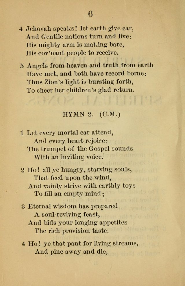 Sacred Hymns and Spiritual Songs, for the Church of Jesus Christ of Latter-Day Saints. (14th ed.) page 9