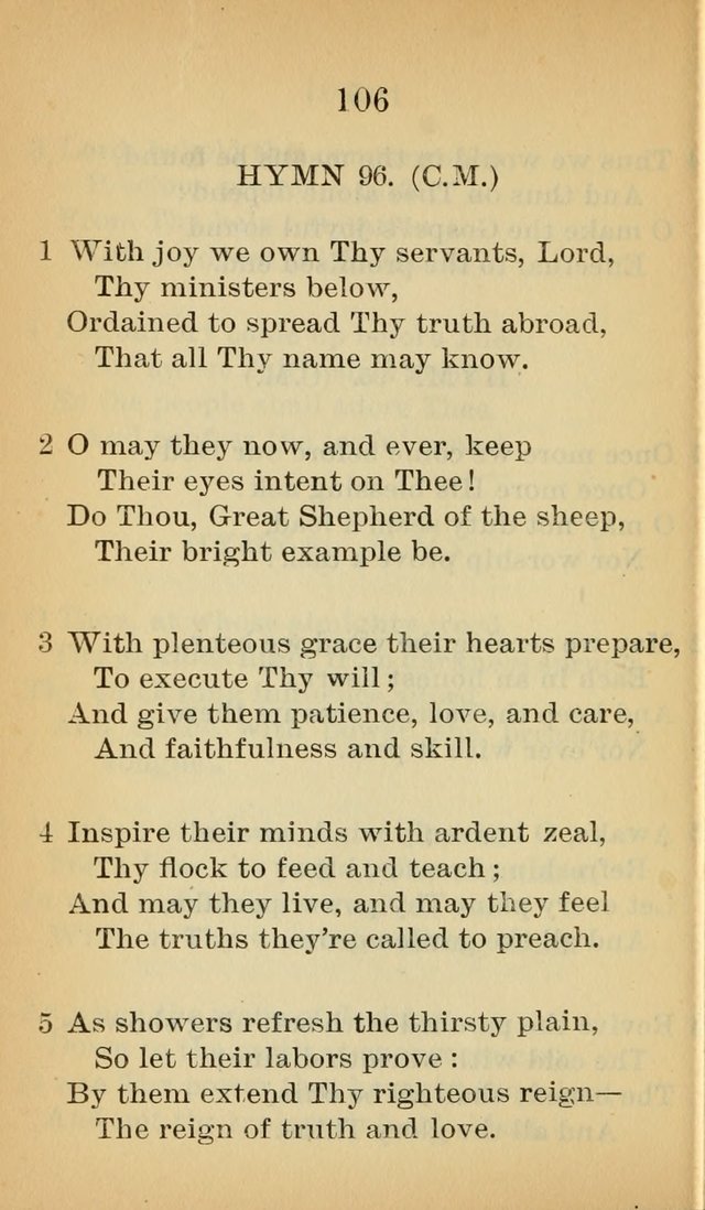 Sacred Hymns and Spiritual Songs for the Church of Jesus Christ of Latter-Day Saints (20th ed.) page 106