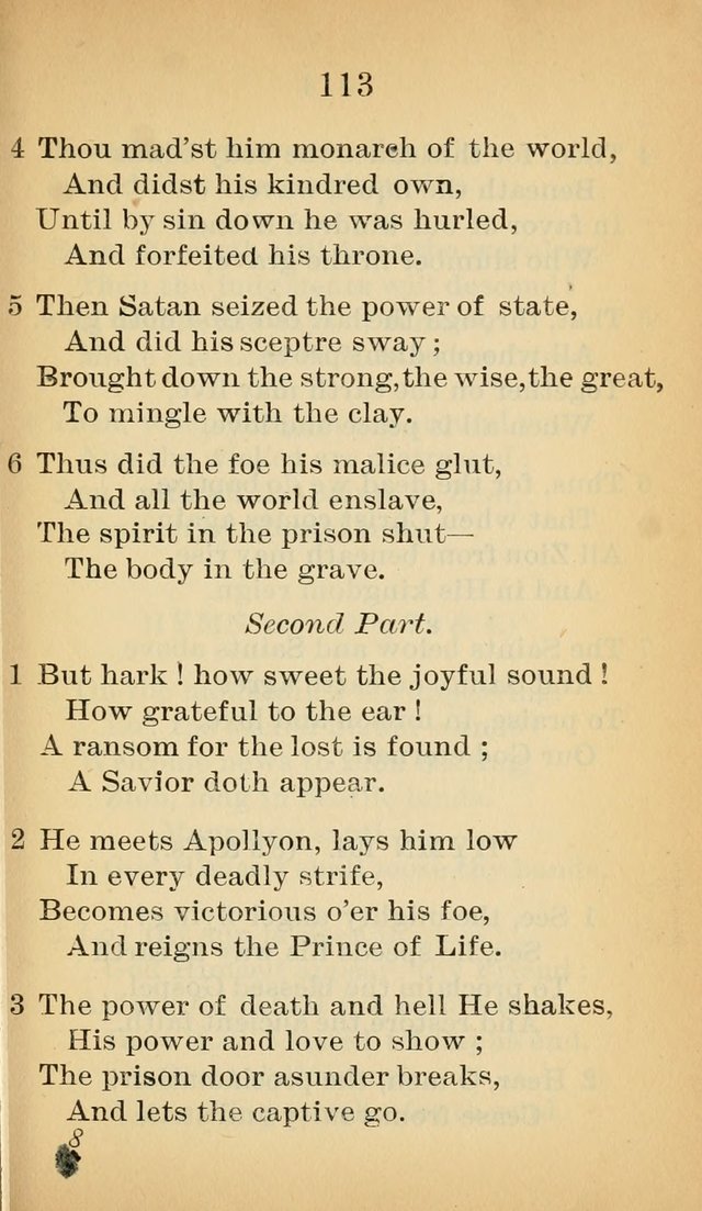 Sacred Hymns and Spiritual Songs for the Church of Jesus Christ of Latter-Day Saints (20th ed.) page 113