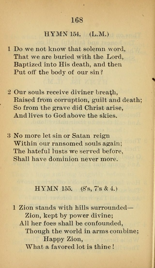 Sacred Hymns and Spiritual Songs for the Church of Jesus Christ of Latter-Day Saints (20th ed.) page 168
