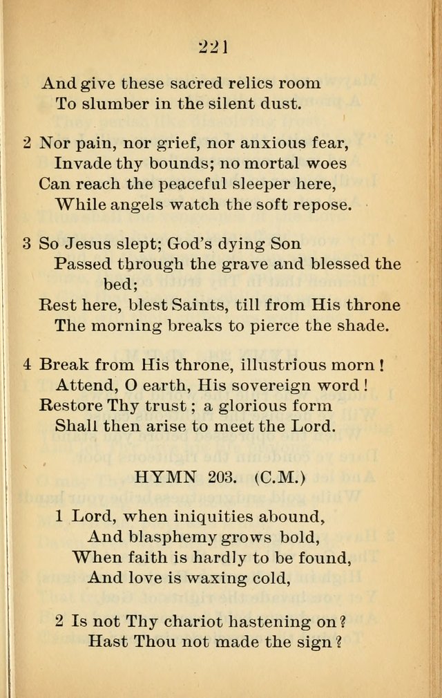 Sacred Hymns and Spiritual Songs for the Church of Jesus Christ of Latter-Day Saints (20th ed.) page 221