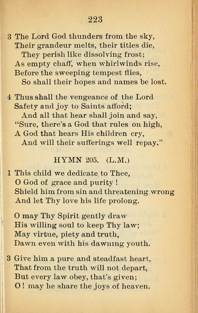 Sacred Hymns and Spiritual Songs for the Church of Jesus Christ of Latter-Day Saints (20th ed.) page 223