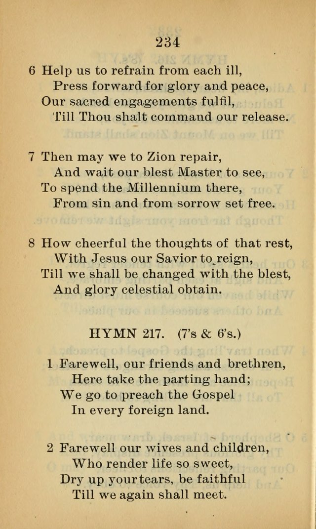 Sacred Hymns and Spiritual Songs for the Church of Jesus Christ of Latter-Day Saints (20th ed.) page 234