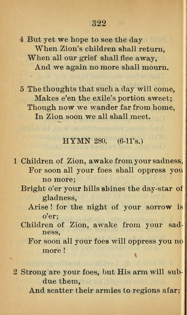 Sacred Hymns and Spiritual Songs for the Church of Jesus Christ of Latter-Day Saints (20th ed.) page 322