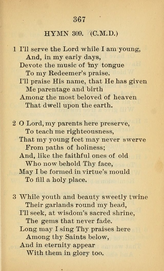 Sacred Hymns and Spiritual Songs for the Church of Jesus Christ of Latter-Day Saints (20th ed.) page 367