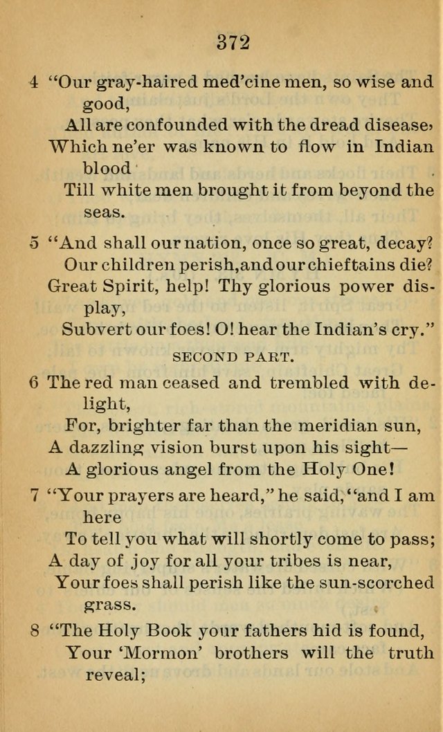 Sacred Hymns and Spiritual Songs for the Church of Jesus Christ of Latter-Day Saints (20th ed.) page 372