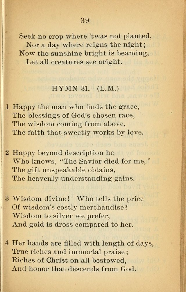 Sacred Hymns and Spiritual Songs for the Church of Jesus Christ of Latter-Day Saints (20th ed.) page 39