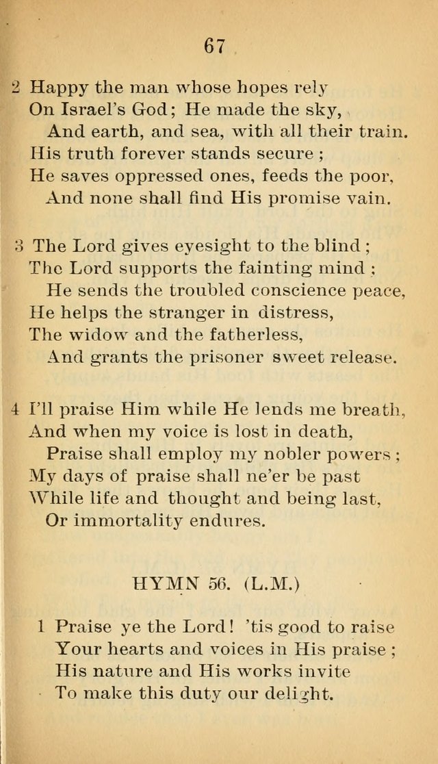 Sacred Hymns and Spiritual Songs for the Church of Jesus Christ of Latter-Day Saints (20th ed.) page 67