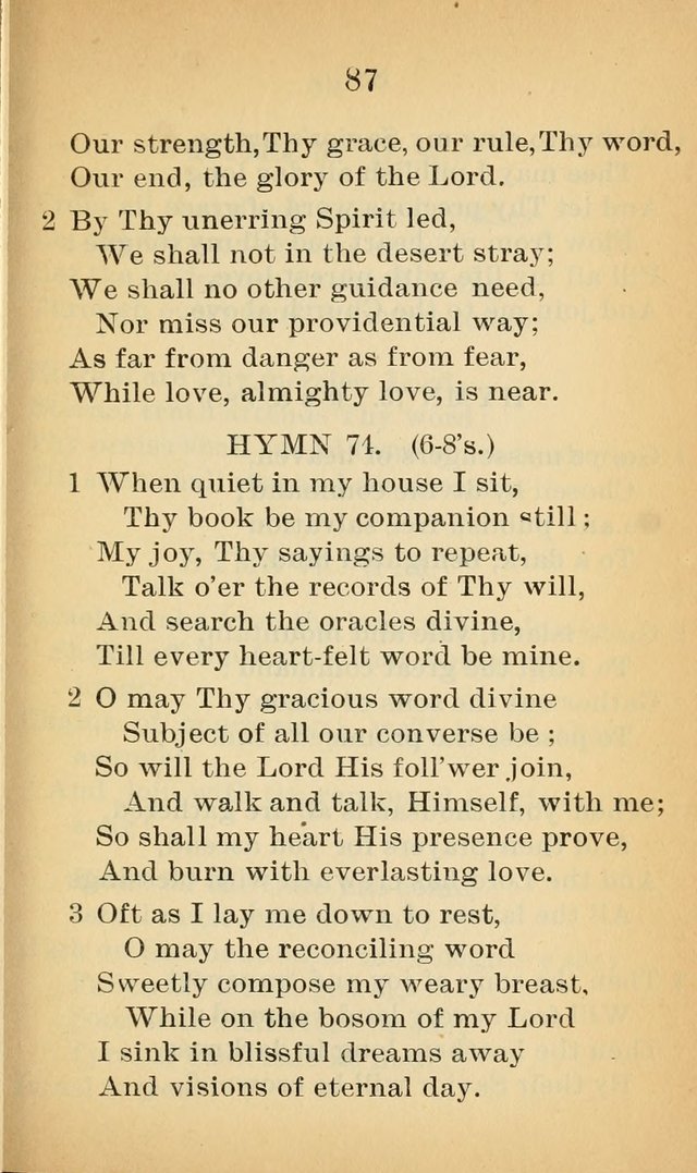 Sacred Hymns and Spiritual Songs for the Church of Jesus Christ of Latter-Day Saints (20th ed.) page 87